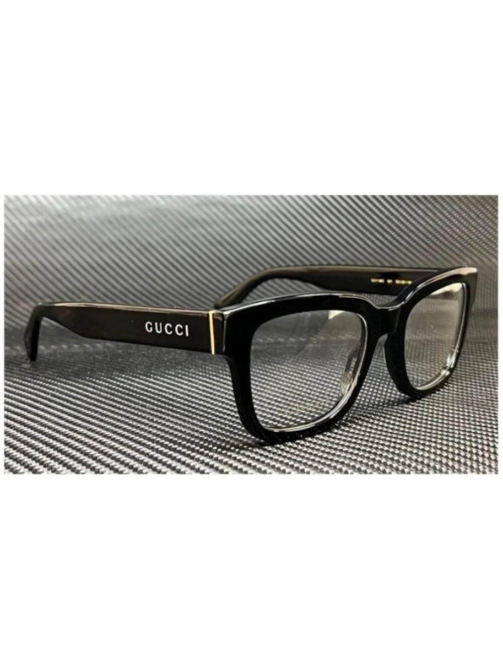New Gucci Men  Black Gold Eyeglasses  52- 20- 145
